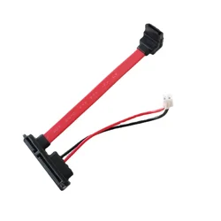 XH 2.54mm 2Pin SATA Hard Drive Power Adapter Cable 90 Degree Right Angled 22P 7+15Pin 10cm