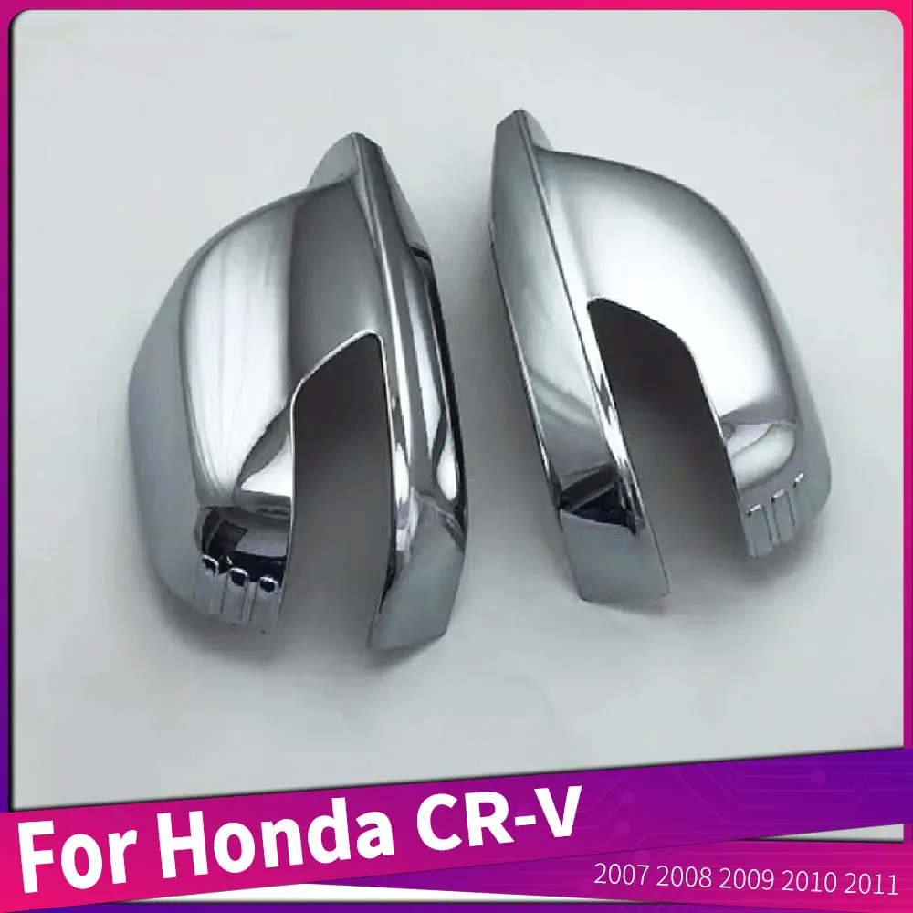 ABS Chrome Car Side Door Rearview Mirror Frame Cover Sticker For Honda CR-V 2007 2008 2009 2010 2011