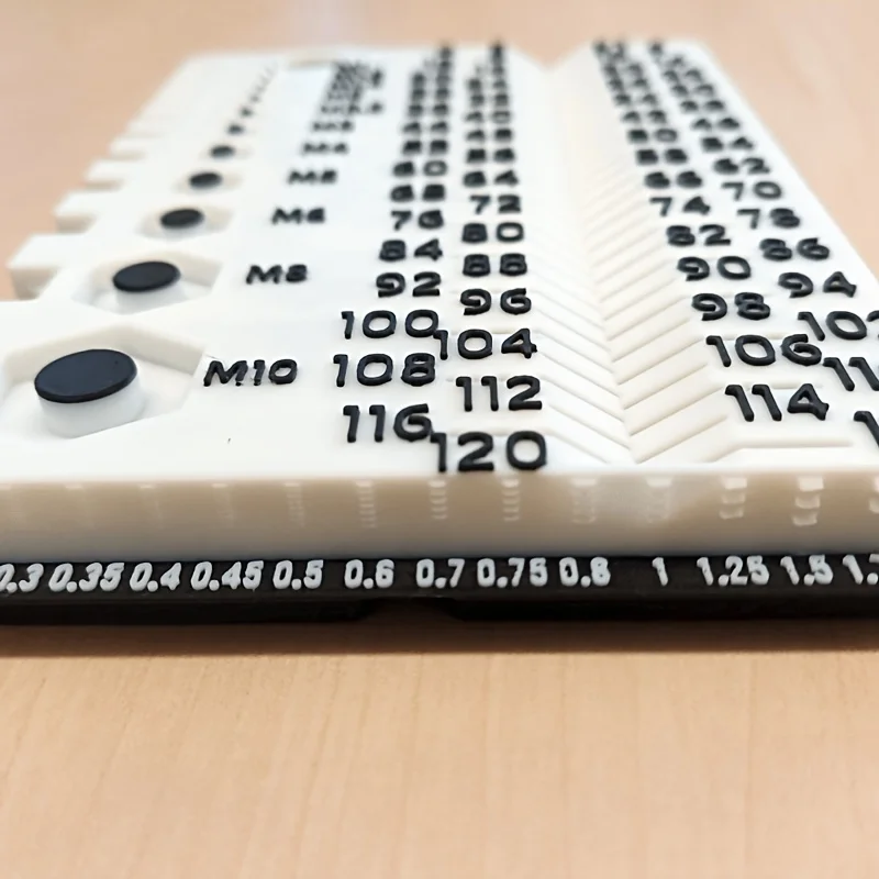 Bolt, Nut, Screw Measuring Tool, for M1-M10 Specifications, Portable Auxiliary Tool, a Measuring Tool Required by the Studio
