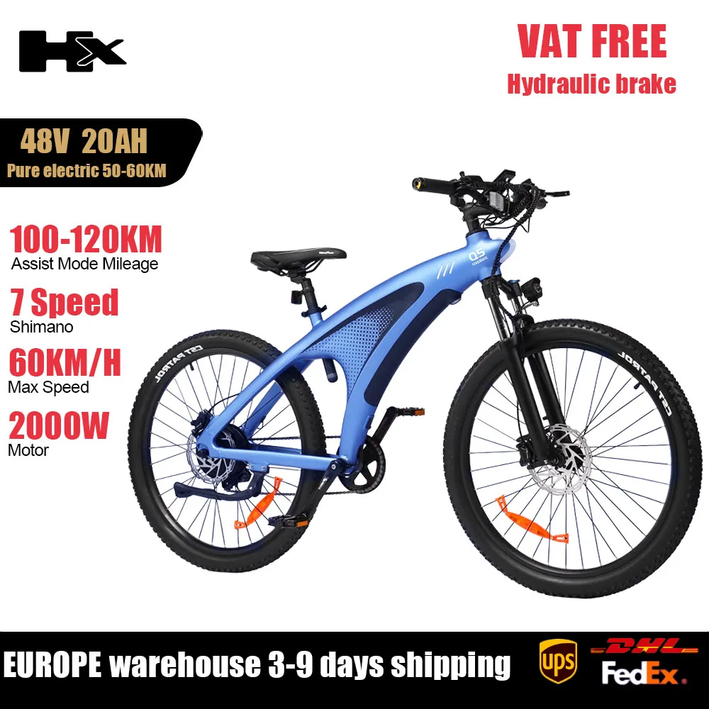 HX Q5 2000W Ebikes 57KM/H Electric Bicycle 27.5 Inch Adults Electric Bike Removable Battery Electric E Bikes Mountain Ebike image 4