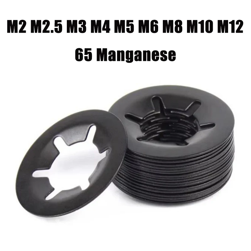 M2 M2.5 M3 M4 M5 M6 M8 M10 M12 External Circlip Self-Locking Push On Fixes Clip Washer Bearing Retaining Rings 50-200pcs