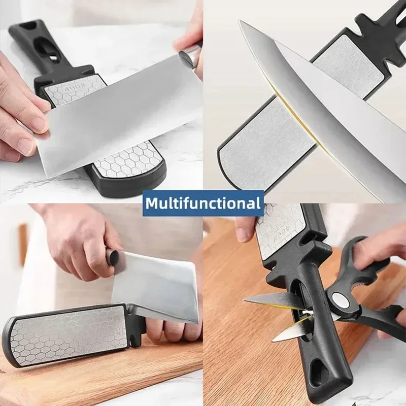

5 in 1 Emery Knife Sharpener 400/1000 Kitchen Knife Double Sided Multifunctional Knife Sharpener