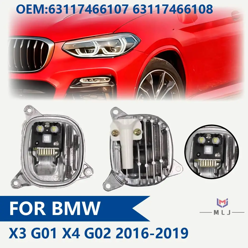 

For BMW X3 G01 X4 G02 2016 2017 2018 2019 63117466107 63117466108 Headlight White LED Daytime Running Light Module DRL Module