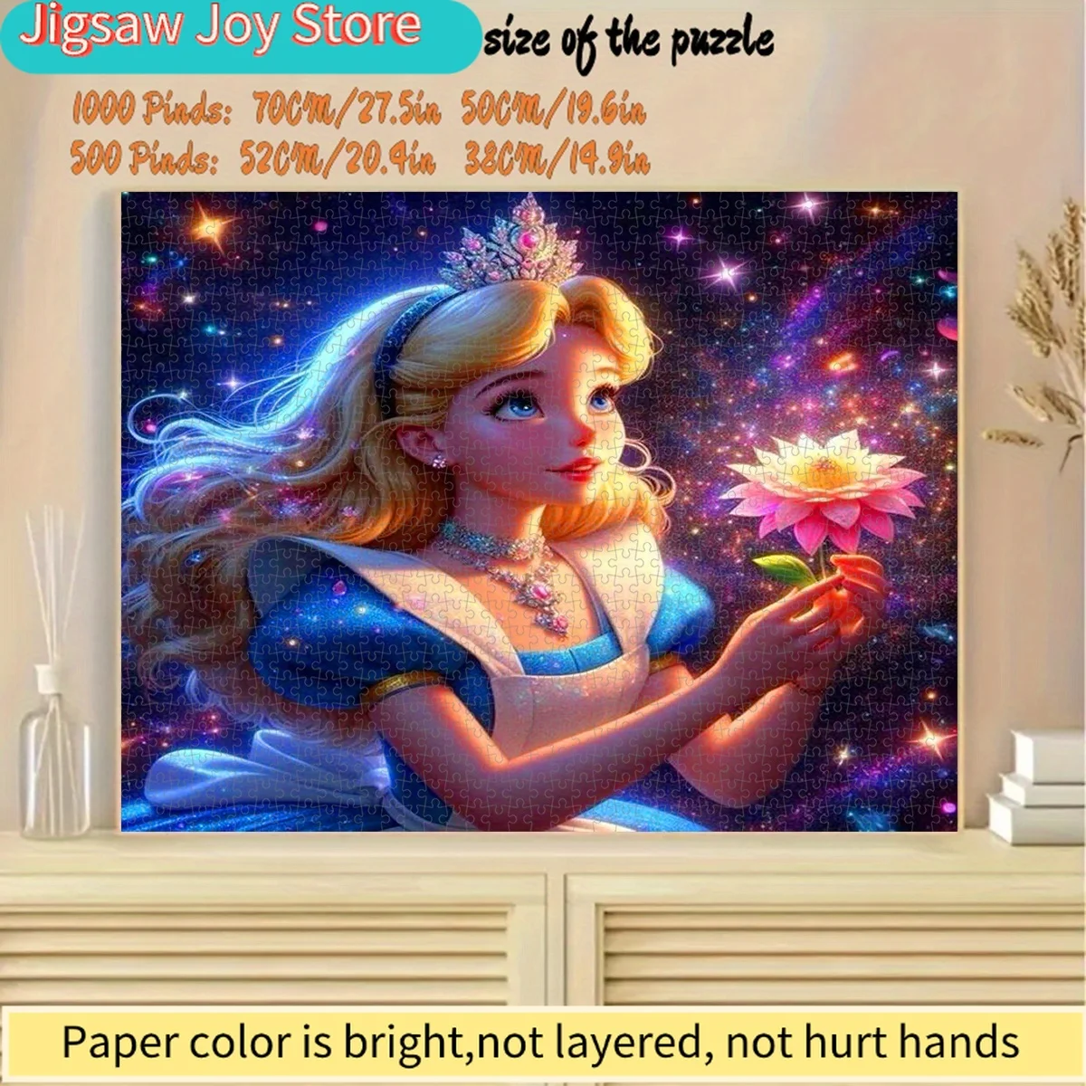 Disney/Disney Papierpuzzle, DIY Sternenhimmel-Prinzessin, verträumte Blumen, Märchen – wunderschöne und elegante Puzzles für das Schlafzimmer
