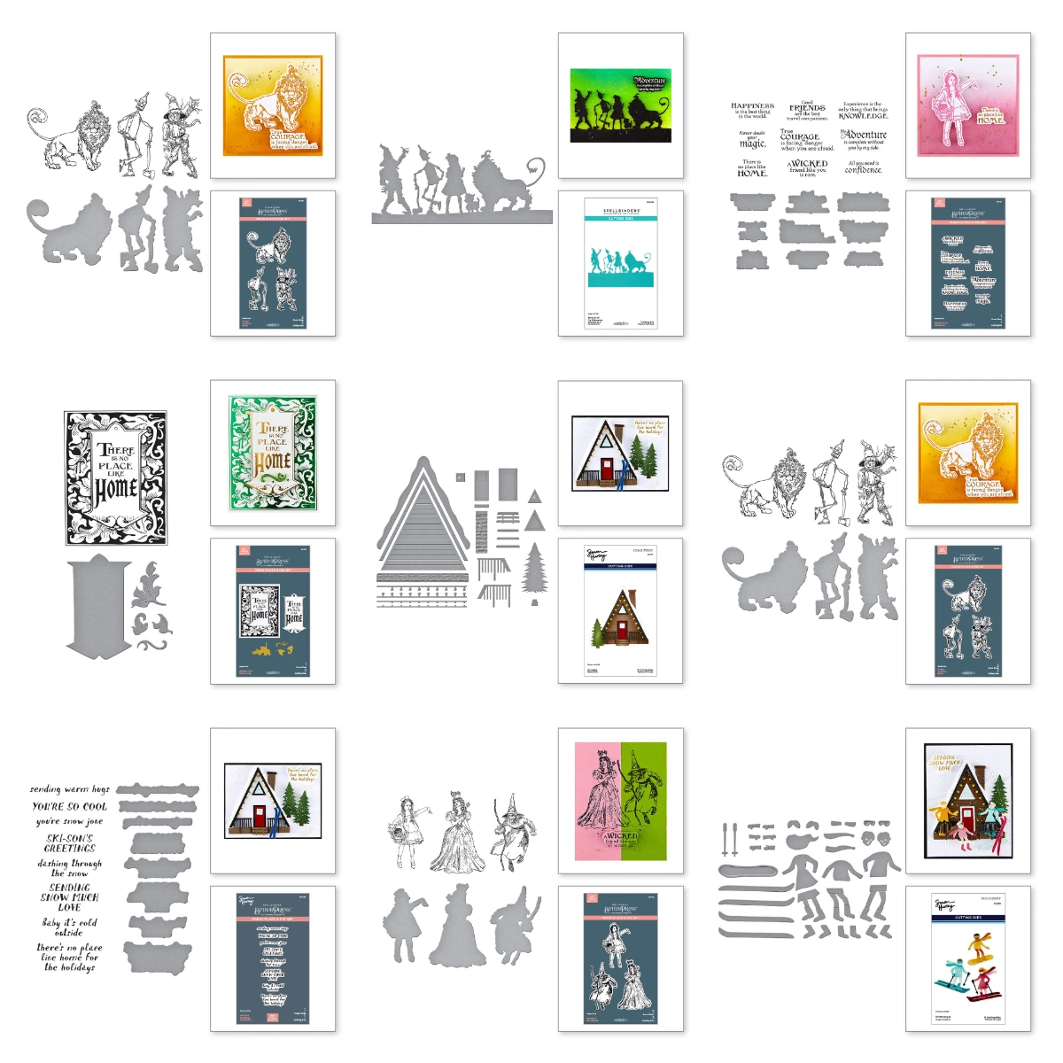 

Dorothy & the Witches Hot Foil Press Plates and Metal Cutting Dies Cut Die Craft Decoration Embossed Template DIY Handmade Knife