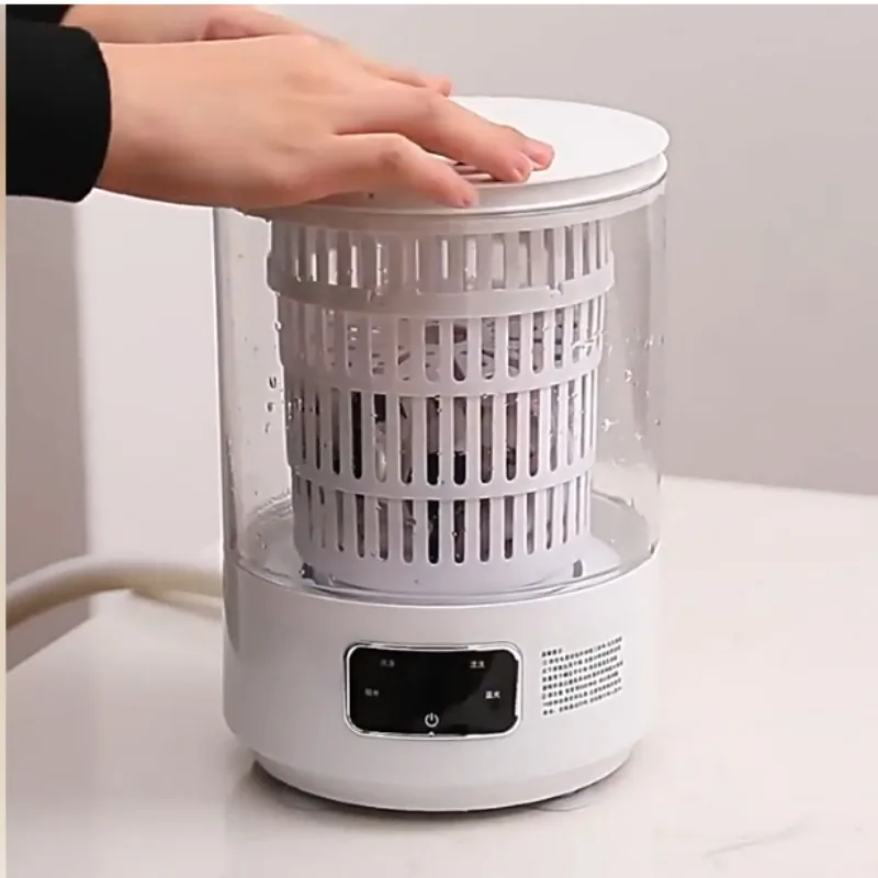 4L Mini Foldable Portable Washing Machine - Rechargeable All-in-one Washer & Spin Dryer for Travel & Home