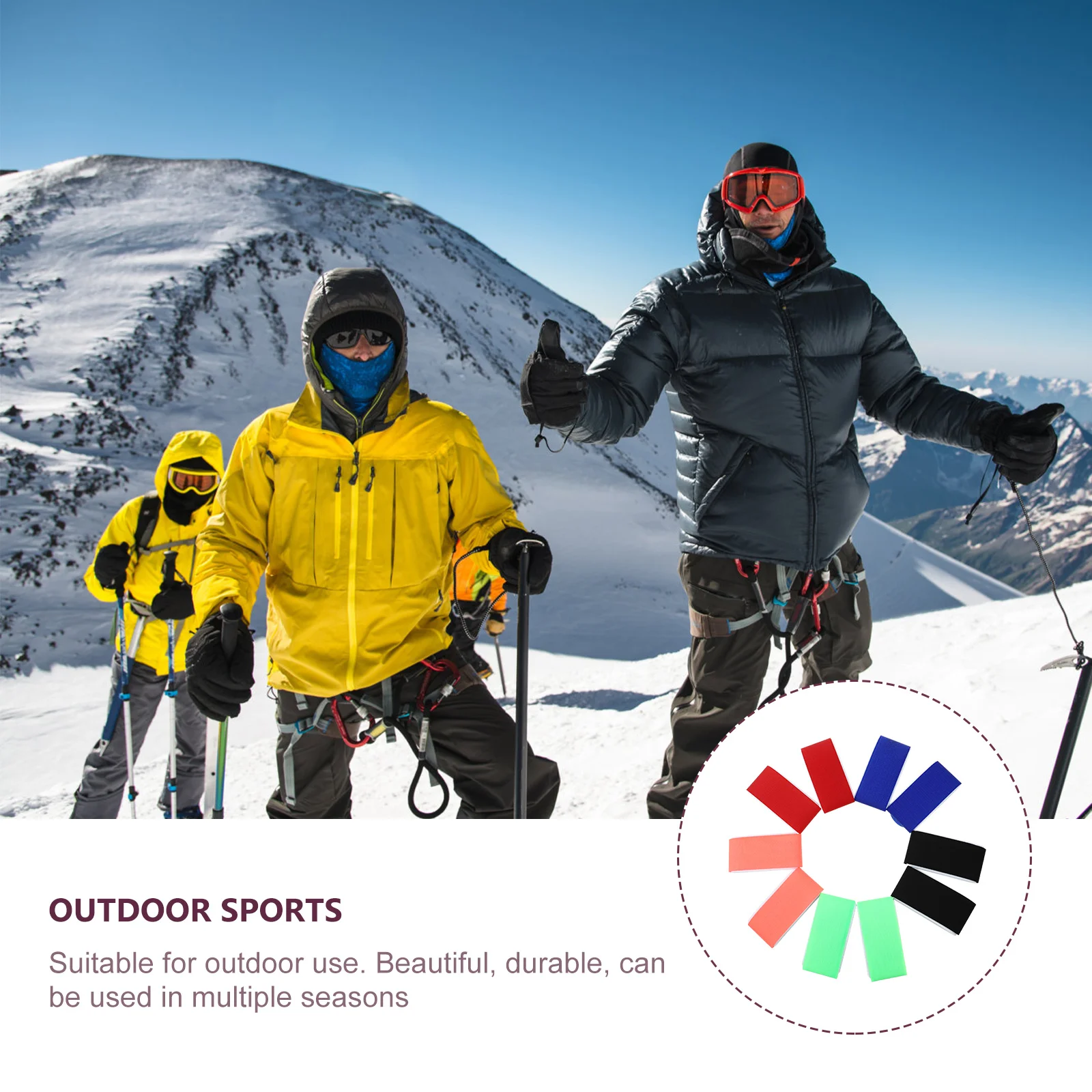 5 Paar Skigurt Multifunktions-Snowboardgürtel Ski-Befestigungsgurte Schlitten Outdoor-Bandhalter