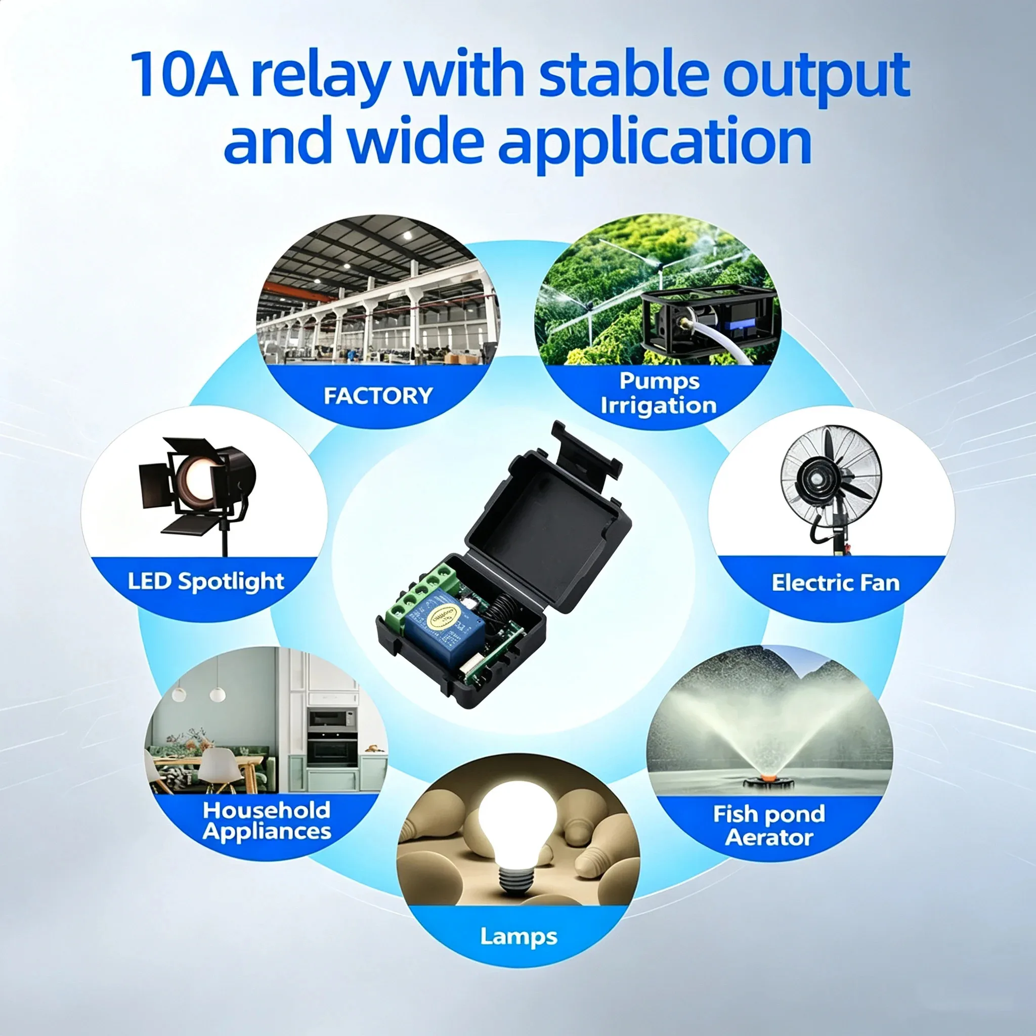KEBIDUMEI DC 12V 433Mhz RF Drahtloser Fernbedienungsschalter Relais 1-Kanal Empfängermodul für LED-Tür Elektromagnetisches Schloss Smart Home – Detail 3
