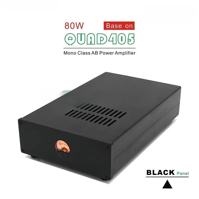 Mono Class AB QUAD-405 Power amplifier 80W Base on QUAD405 Power amp With VU Level Meter