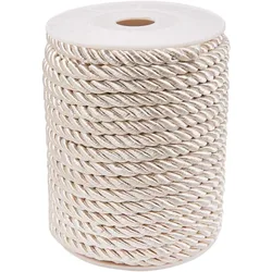 About 50 Feet Craft Nylon Rope 5mm 3 Ply Twisted Decor Trim Cord Multipurpose Utility Nylon Thread Cord for Jewelry Making Knot
