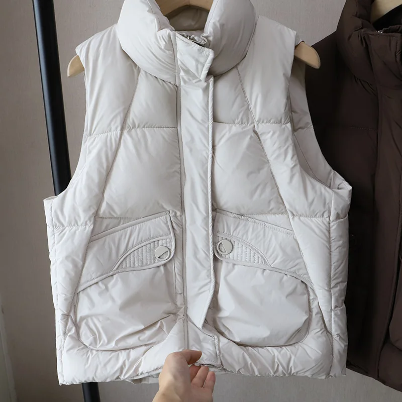 

Женский повседневный свободный жилет с воротником-стойкой и хлопковым жакетом Big kets, зимнее новое теплое пальто с подплечниками