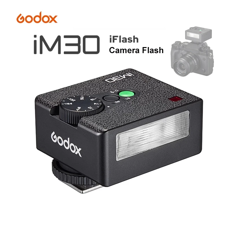 Godox iM30 Mini Flash Portable Manual Flash for Various Camera Models 7 power levels (1/64~1/1) for Godox iFlash Camera Outdoor