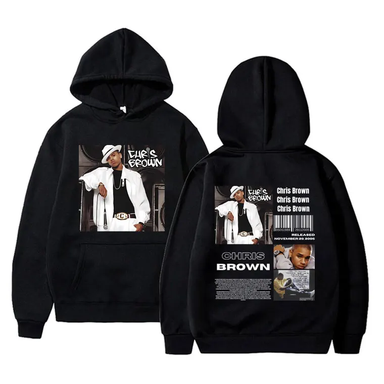 

Rapper Chris Brown Graphic Print Hoodie Men Women Hip Hop Casual Pullover Sweatshirt Male Fashion Oversized Streetwear Hoodies