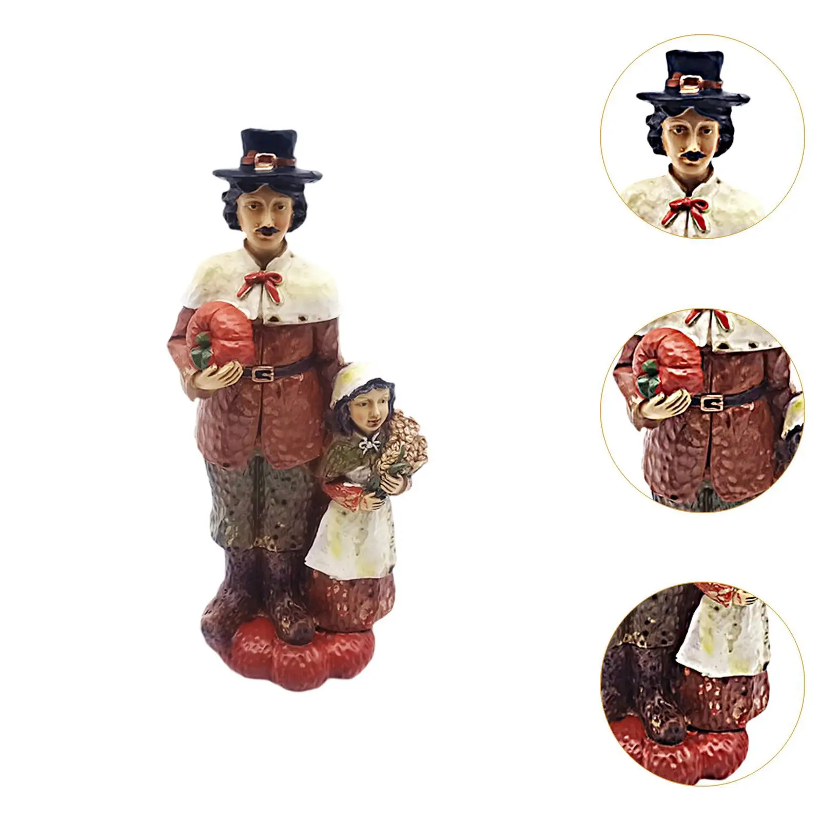 Modern Tabletop Figure Statue Resin Fall Harvest Decor Thanksgiving Sculpture for Home Office Cabinet Art Collectible