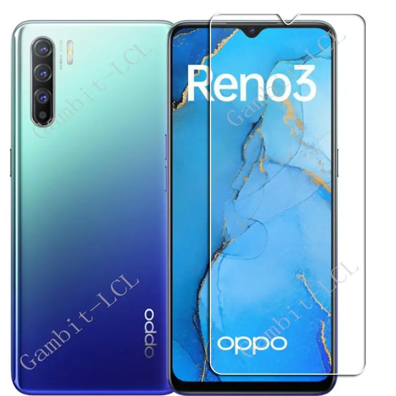 Vidrio templado de 3 piezas para OPPO Reno 10x Zoom Reno2 2 3 4 5G A Ace Z F Reno3 Reno2Z Reno4 Reno4Z Lite, película protectora de pantalla