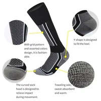 DIZETION 1 Pair Winter Warm Thickening Ski Stockings Hiking Socks For Women Men Children Outdoor Anti-Cold High Sports Stockings 6