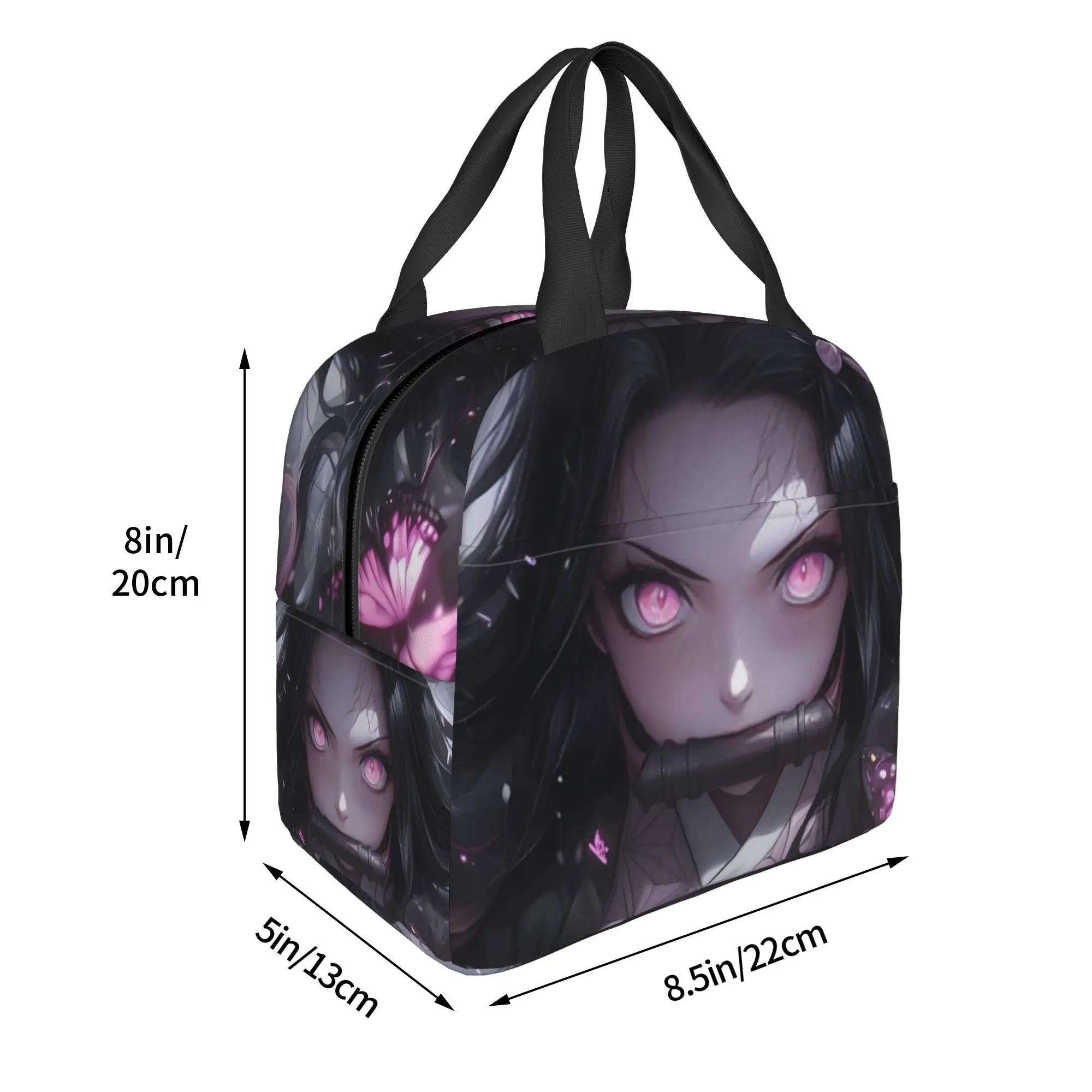 Custom Anime Kamado Nezuko Insulated Lunch Bag Portable Japanese Demon S-Slayer Thermal Cooler Lunch Box Beach Camping Travel view 4