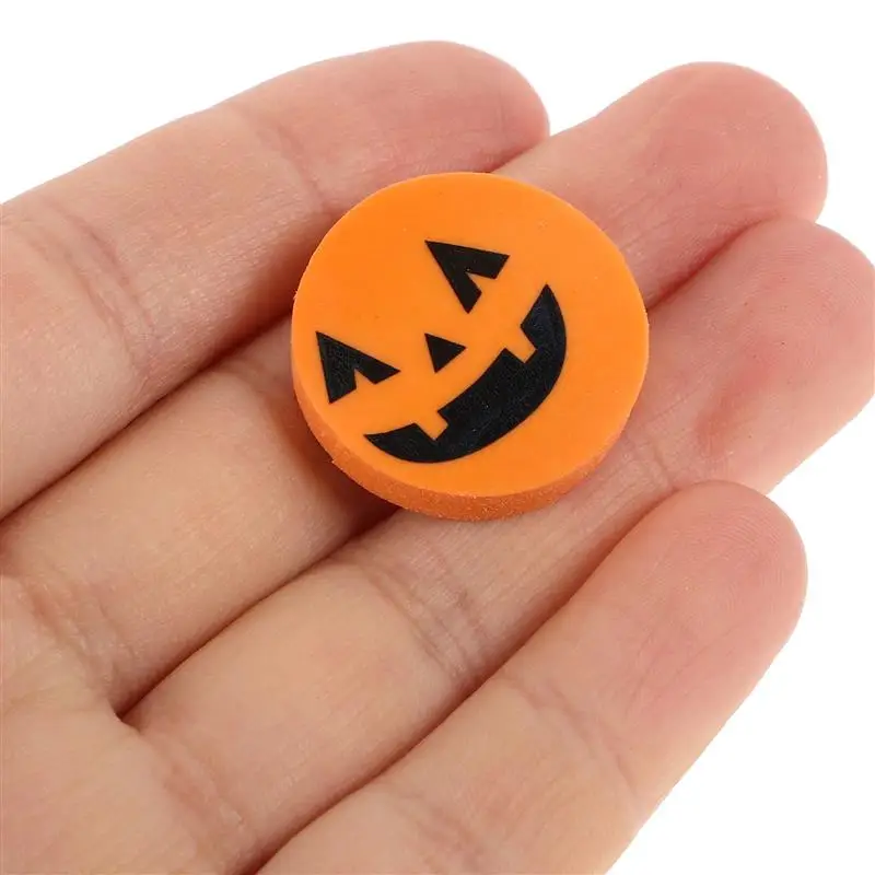 36pcs Pumpkin Shaped Eraser Halloween Creative Stationary Eraser For Kids Students Creative Halloween Pumpkin Modern Eraser