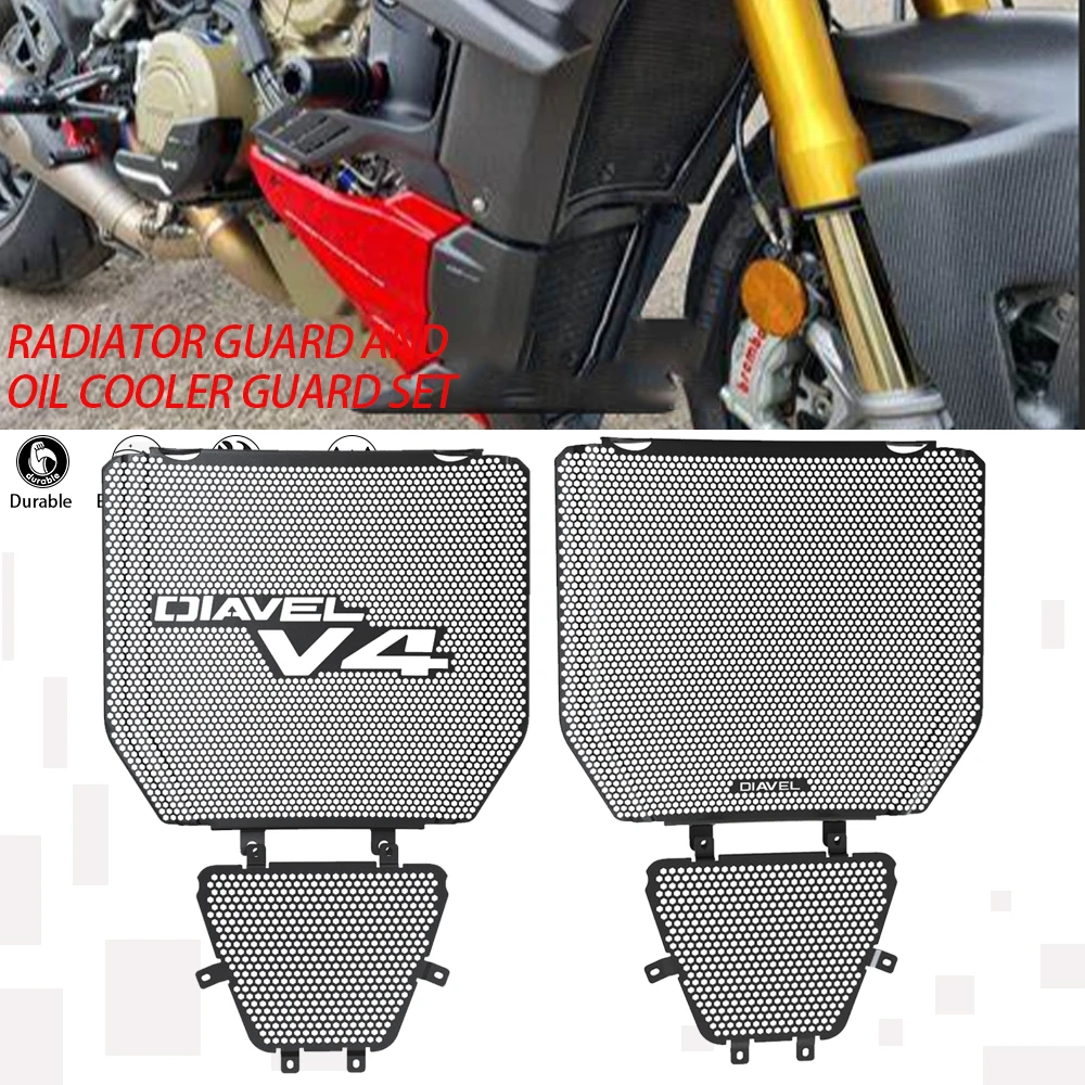 Diavel V4 Motorcycle Accessories Aluminum Radiator Guard Grille Grill Cover Protector Protection For Ducati Diavel V4 2023 2024