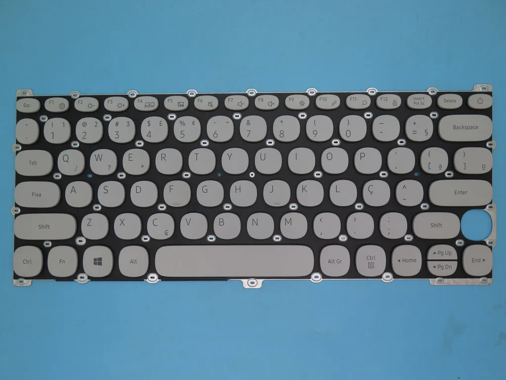 Imagem -02 - Teclado Portátil Np530xbb para Samsung 530xbb Brasil br Ba5904354a 18b2a-us Rosa Cinza Quadro Novo