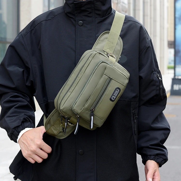 Herren-Hüfttasche, multifunktionales Werkzeugset, verschleißfeste Handytasche, Lauftasche, Freizeit-Outdoor-Sport-Hüfttasche, groß C – Detail 1