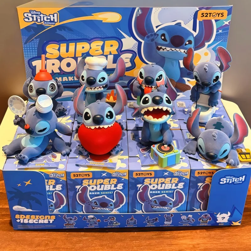 52 игрушки Stitch Super Destruction King Series слепая коробка милое настольное украшение модная загадочная коробка детский подарок на день рождения фестиваль подарок