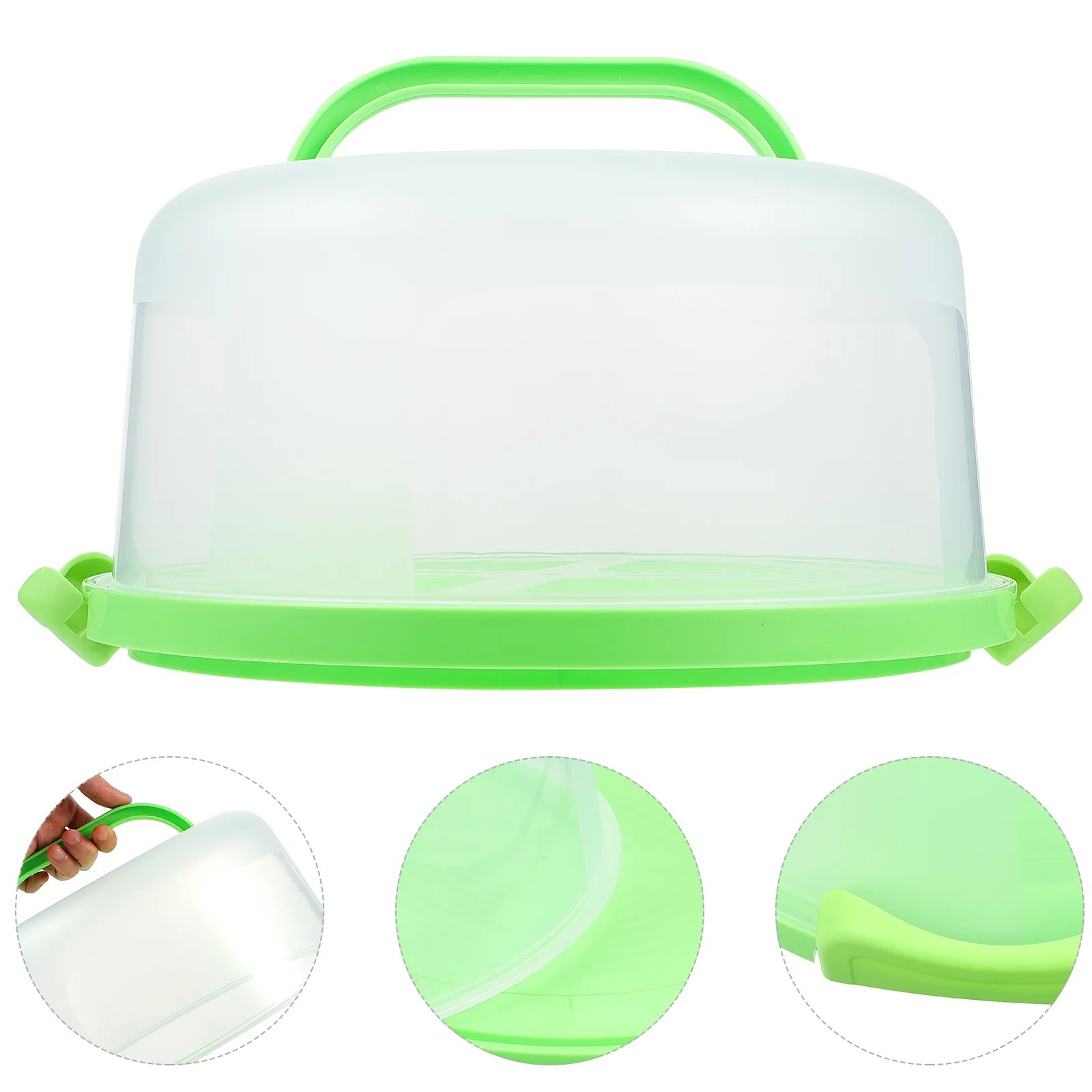 Cake Box Plastic Boxes Food Packing Round Pans Circle Tray Container Mini Dessert Travel Baking with Lids