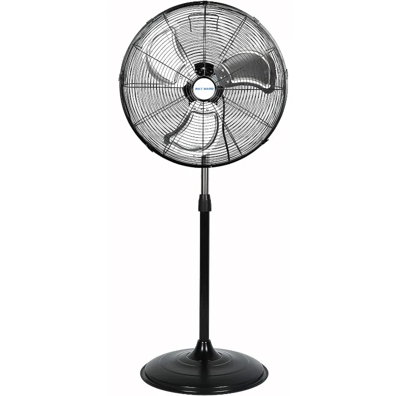 

5200 CFM 20" High-Velocity Industrial Pedestal Fan, 3-Speed Oscillating Stand Fan, Heavy Duty Metal Fan for Commercial