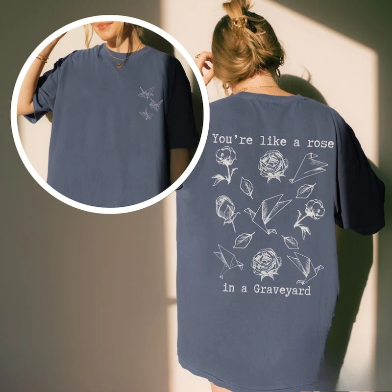 Dramione Manacled Cotton T-shirt Wizard School Vintage Fanfiction Booktok Bookish Merch Dark Academia Clothing Gift for Readers