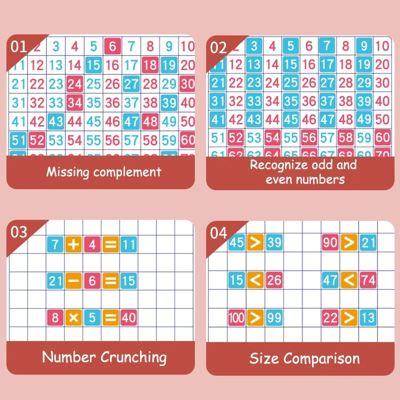Libro con numeri magnetici Montessori Giocattoli matematici Conteggio Giochi da tavolo Apprendimento aritmetico Sussidio didattico Educazione precoce per i bambini