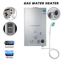 VEVOR 6L 8L 10L 12L 16L 18L LPG Portable Instand Water Heater Propane Gas LPG Wall-Mounted Tankless Water Heater Digital Display