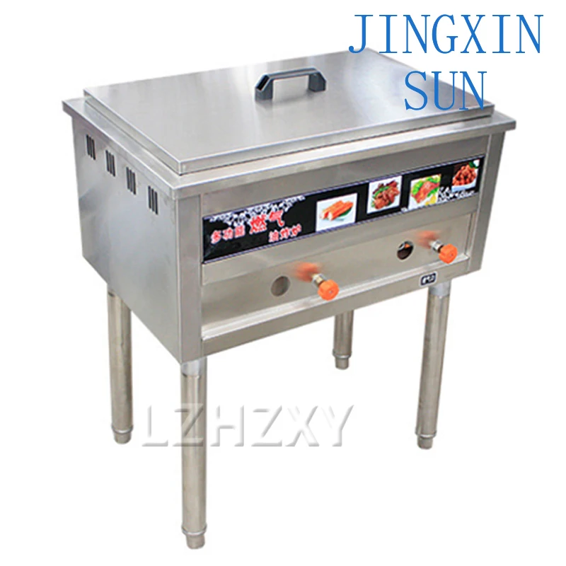 Gas Commercial Fryer Single Tank 35L Large-capacity Fried Machine Chicken Wings Fast-Heating Snack Deep Fryer