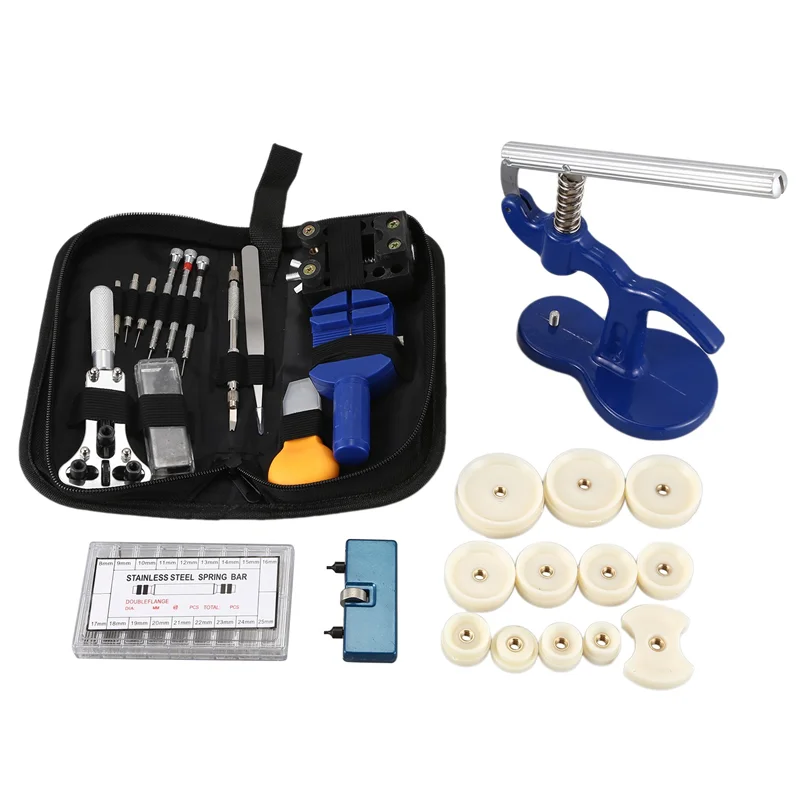 

AB72-405Pcs/Set Professional Watch Repair Tool Kits Including Screw Watch Back Case Opener Link Remover Pin Repair Tool Kit