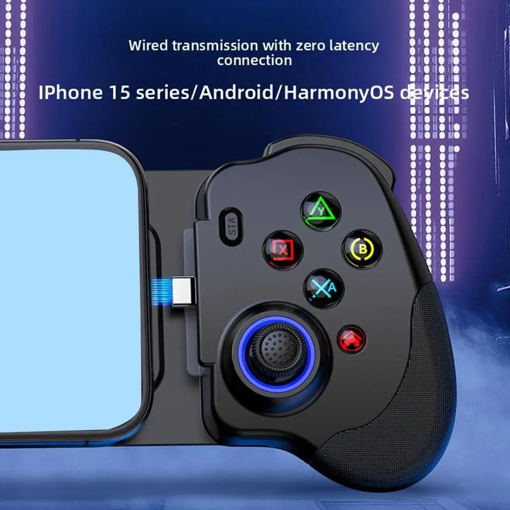 Mobile Gaming Controller for Android iPhone 15/16 Series USB-C Stretchable Game Controller Turn Your Phone into a Game Console