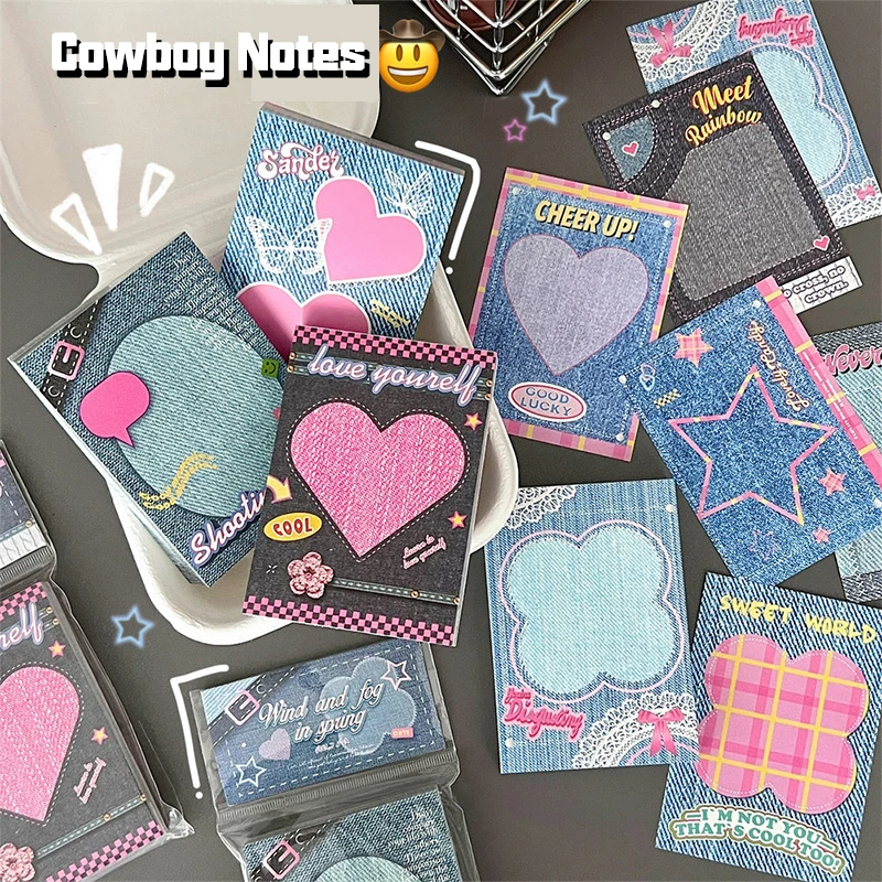 100 Sheets Cowboy Love Creative Cartoon Material Paper For Scrapbooking DIY Decorative Collage Journaling