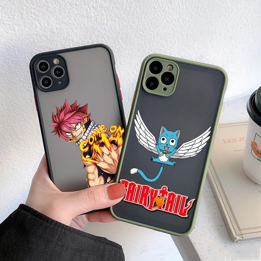 Phone Case For iphone 16 15 14 Pro Max 7 8 Plus 11 12 13 Mini XR XSMax 16Pro Fairy Tail Erza-Scarlet Matte Translucent Cover image 2