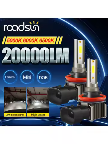 H8 H11 LED Headlight Bulb 20000LM 9005 HB3 9006 HB4 H9 9012 LED Fog Lamp Super Bright 5000K 6000K 6500K White Automobile Light
