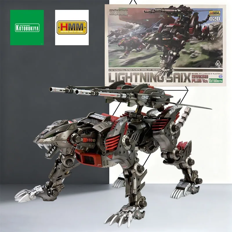 Kotobukiya Kit HMM Zoids Wild 1/72 LIGHTNING SAIX MARKING PLUS VER أنيمي ألعاب تجميع شخصيات الحركة 265 مللي متر في صناديق الرغوة
