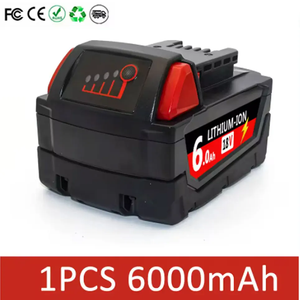 2026 Neues Modell für Milwaukee M18 18V 6.0AH M18 -1815-1850 2646-20-21CT für Milwaukee 18650 Werkzeug Wiederaufladbare Lithium-Batterie – Detail 6