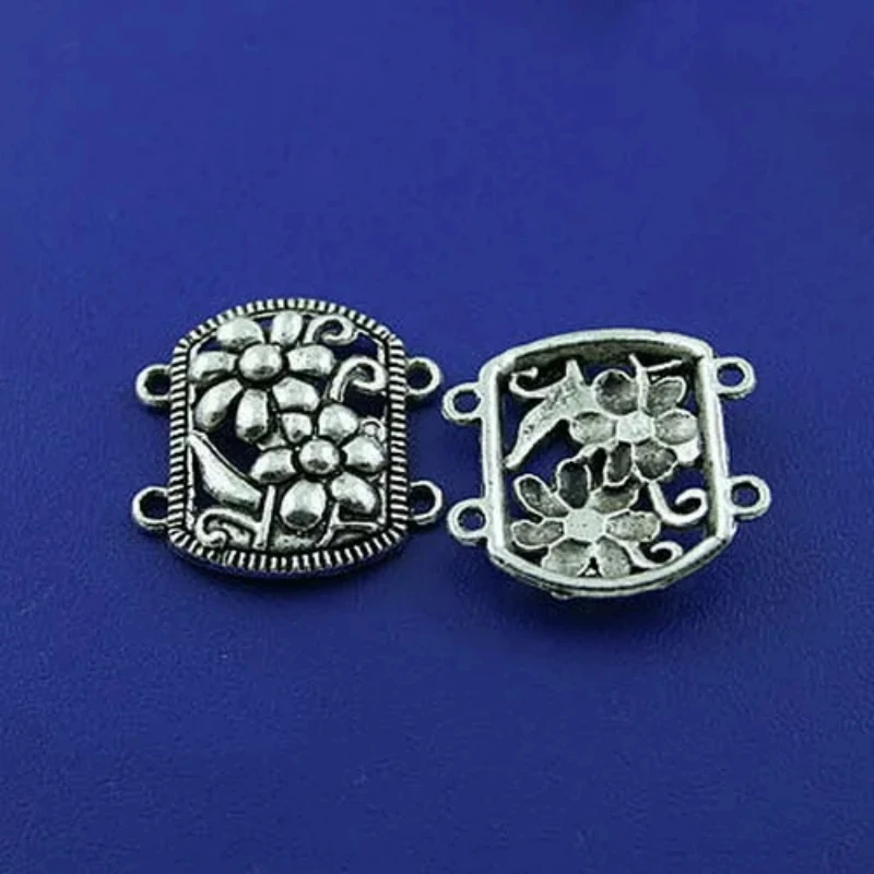 20pcs 20*16mm Tibetan Silver Flower Link Connector  H1405 Jewelry Making Supplies  Beads for Jewelry Making