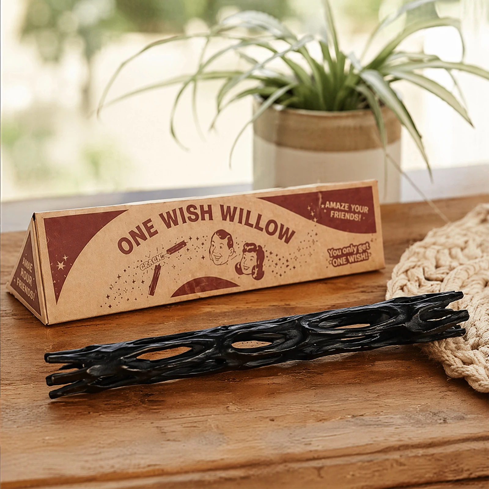 Varita de los Deseos de Madera de Sauce Negro, Figuras Impresas en 3D Multiusos, Amuleto Mágico Rompible de la Suerte, Recuerdos de Boda y Regalos de Cumpleaños