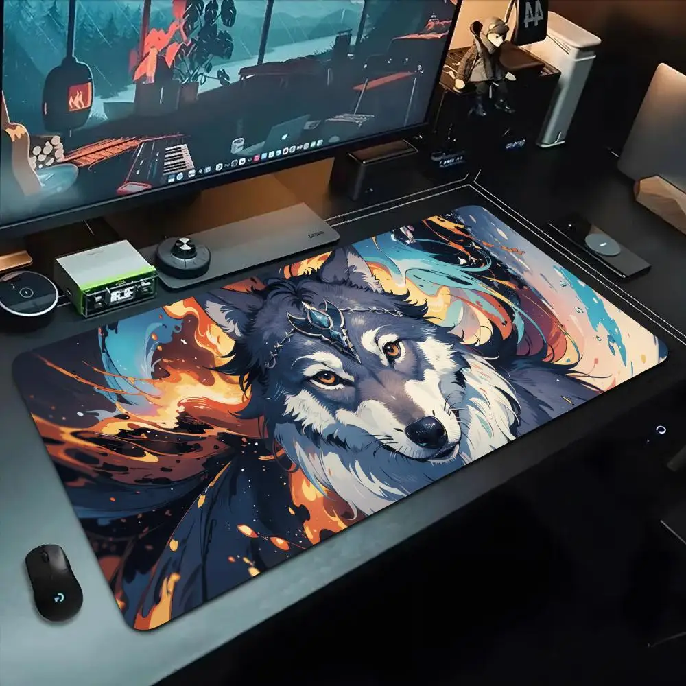 

wolf Mouse Pad 500X1000 mm Large Gaming Mousepad Gamer XL Rubber Otaku Keyboard Pad Laptop Desk Mat