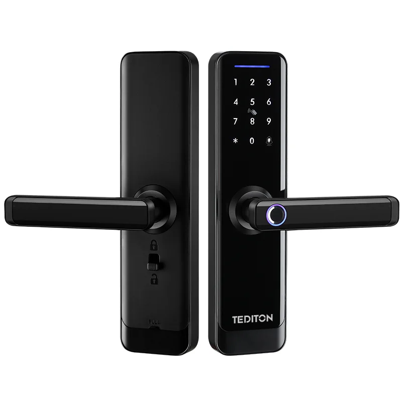 Fechadura Inteligente Digital Zigbeede Embutir Abertura Por Biometria,Senha, Etiqueta, APP E Chave