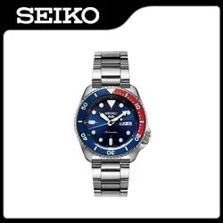 SEIKO-Relógio automático de luxo para homens, pulseira de aço impermeável, relógios rotativos redondos, Original Seiko 5, SRPD53K1