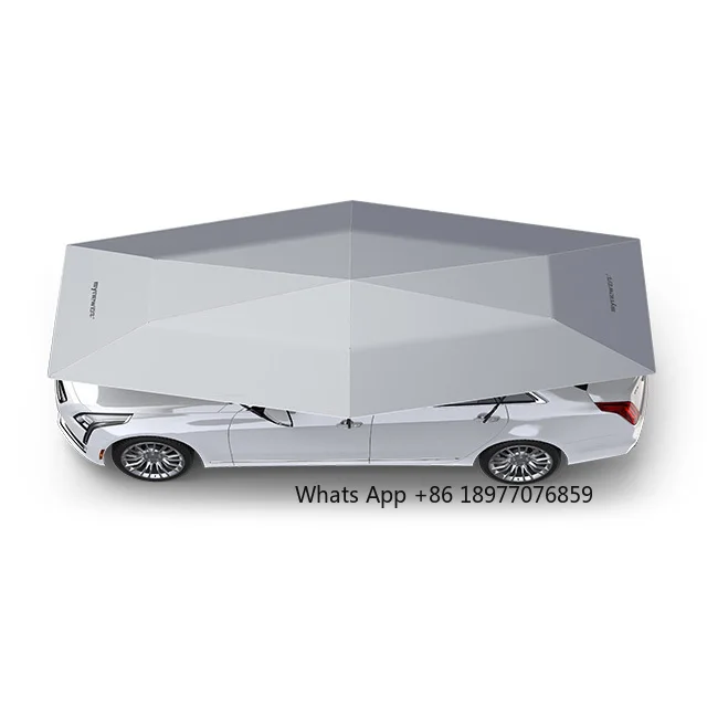 Patent Design Sliver Automatic Car Umbrella Portable Sunshade Tent Canopy for Outdoor Heat Preventing and Uv Protection