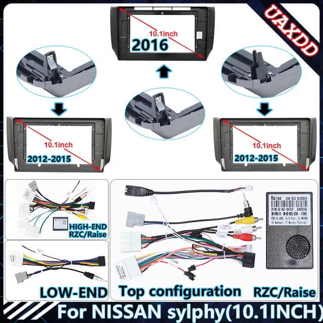Dla NISSAN 2012-2016 sylphy 10.1INCH Car dvd radio Android Host głośnik dekoder MP3 MP5 powiększenie audio multimedia fasica frame