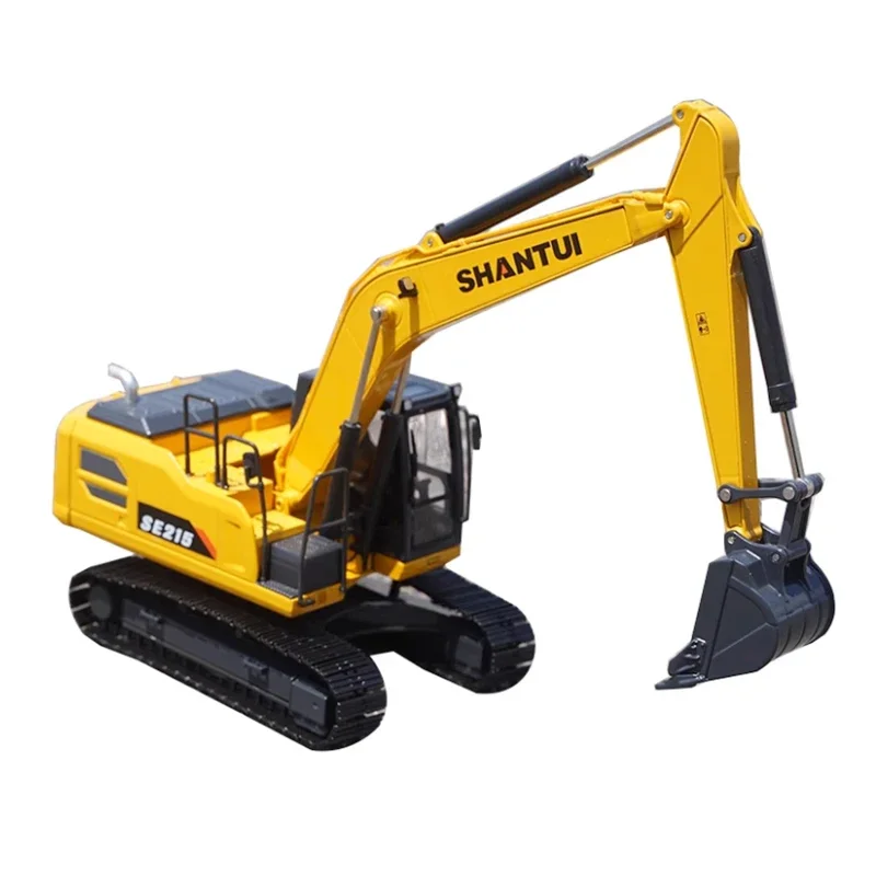 Original 1:35 SHANTUI SE215 Diecast Excavator Scale Model, Alloy Engineering Equipment For Ornaments Collection Souvenir Gift