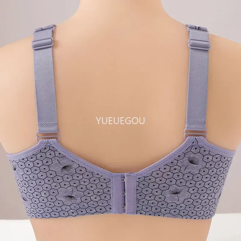 Podprsenka push-up pro větší prsa - nastavitelná ramínka s krajkovým lemem, plné zakrytí, pohodlná opora, podprsenka s kosticemi pro velké poprsí - náhled 2