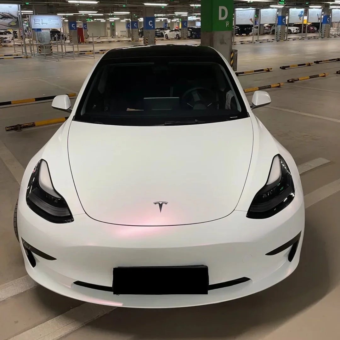 

PET White to Pink Full Car Wrap Vinyl PVC PET Auto Body Sticker Color Changing Film Roll Paint Protection 1.52X18M
