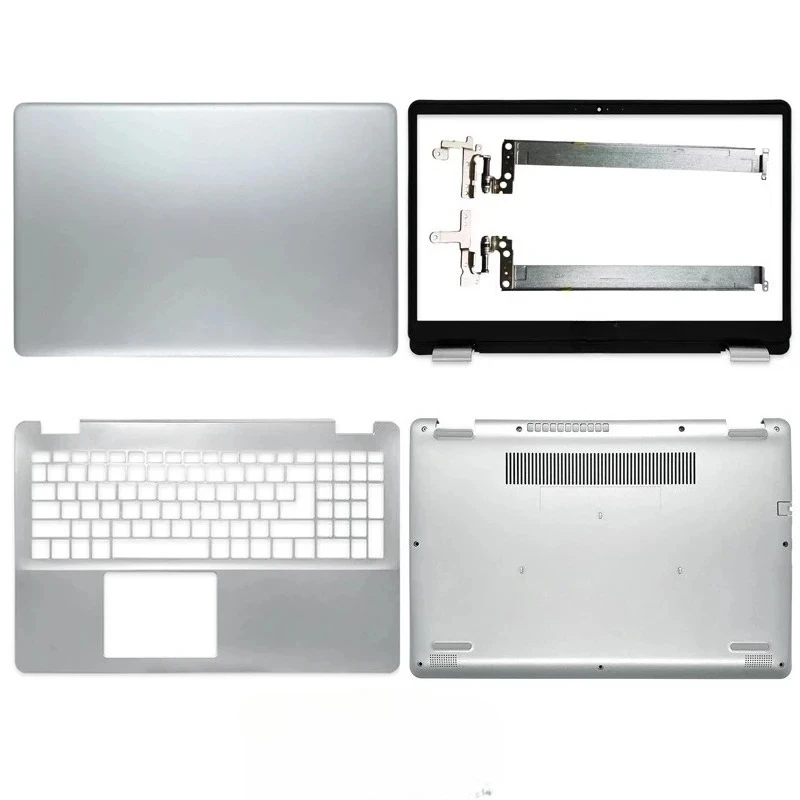 

New For Dell Inspiron 15 5584 P85F 0GYCJR 0J0MYJ Laptop LCD Back Cover Case Front Bezel Hinges Palmrest Bottom Case Silver Blue
